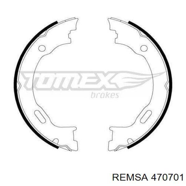 4707.01 Remsa juego de zapatas de frenos, freno de estacionamiento