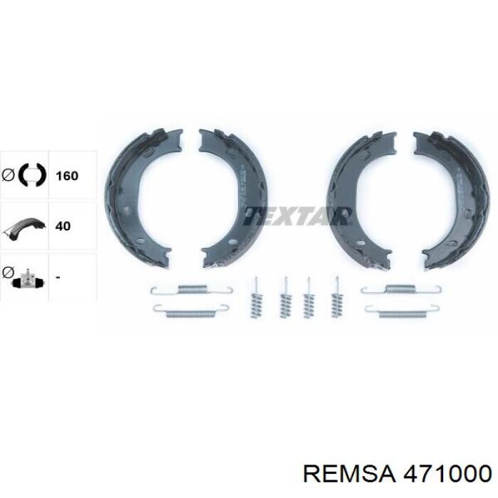 471000 Remsa juego de zapatas de frenos, freno de estacionamiento