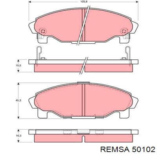 50102 Remsa pastillas de freno delanteras