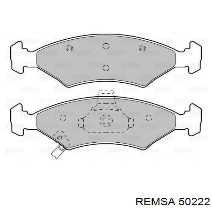 50222 Remsa pastillas de freno delanteras