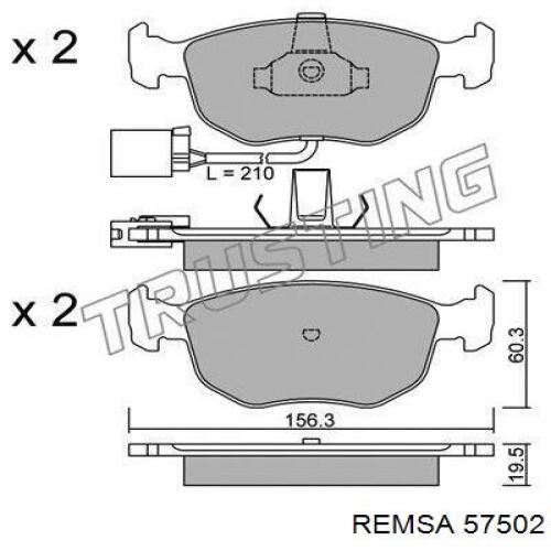 57502 Remsa pastillas de freno delanteras