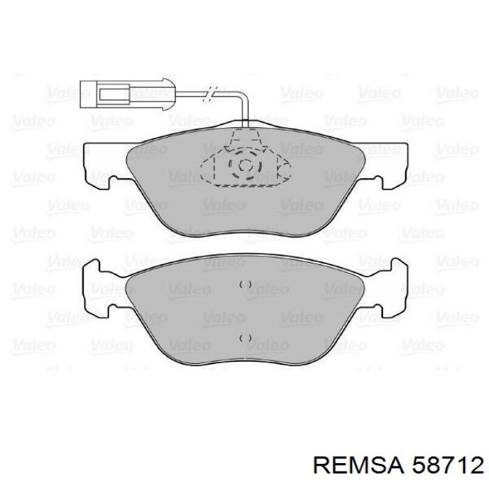 58712 Remsa pastillas de freno delanteras