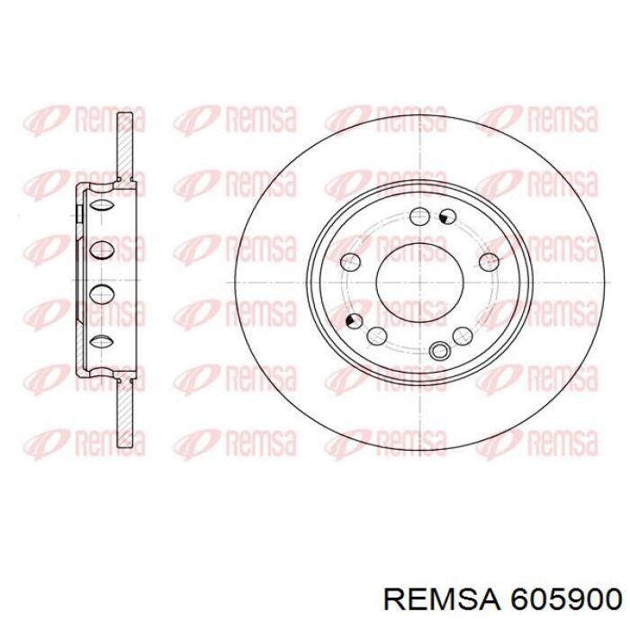 Freno de disco delantero REMSA 605900