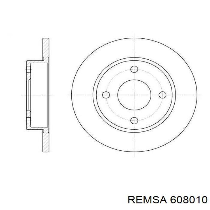 Disco de freno delantero Remsa 608010