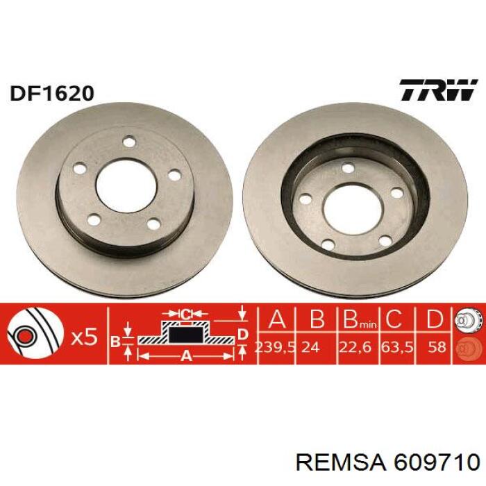 Freno de disco delantero Ford Escort 4 GAF, AWF, ABFT