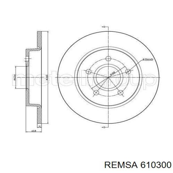 610300 Remsa freno de disco delantero