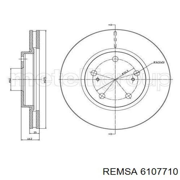 6107710 Remsa freno de disco delantero