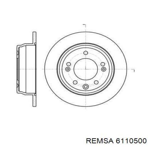 6110500 Remsa Freno de disco trasero