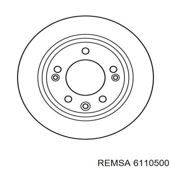 Disco de freno trasero Remsa 6110500 precio, desde 27,92 EUR
