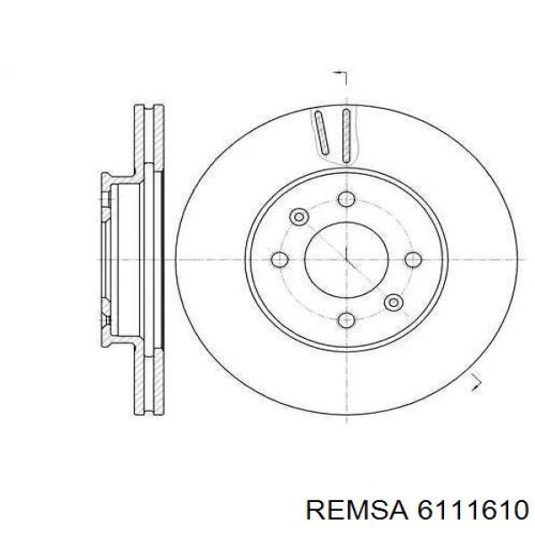 6111610 Remsa freno de disco delantero