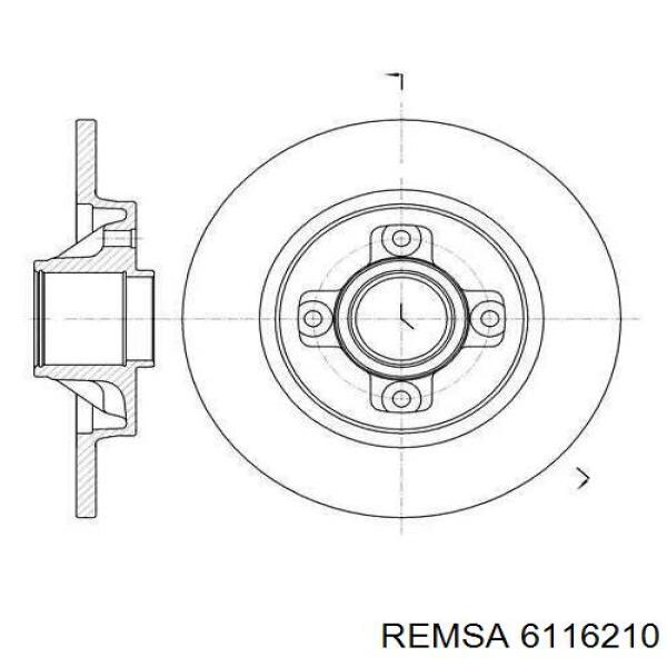 Disco de freno 6001539659 Renault (RVI)