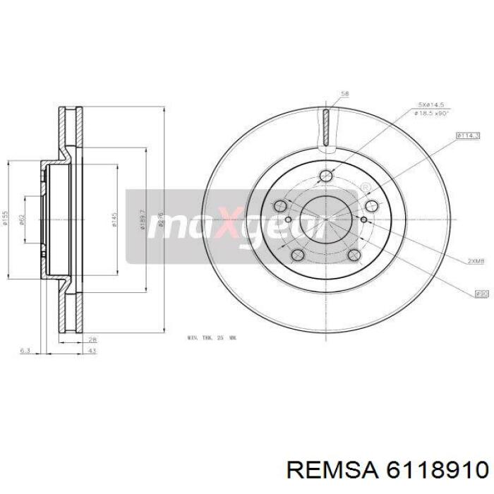 Frenos delanteros Remsa 6118910 precio, desde 34,57 EUR