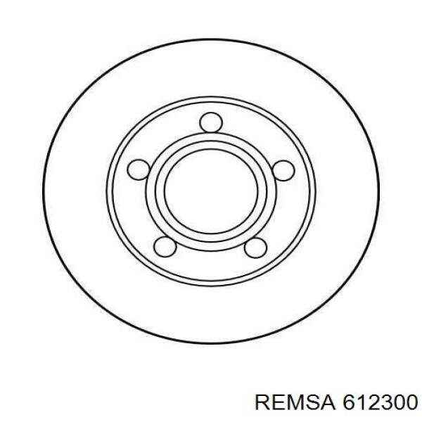 Disco de freno trasero 612300 Remsa