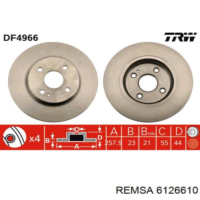 61266.10 Remsa freno de disco delantero