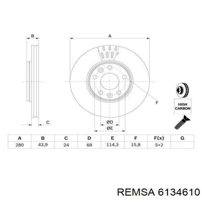 Freno de disco delantero Renault DUSTER 2 HM