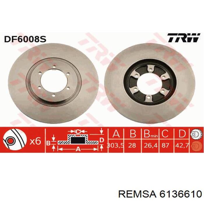 Frenos delanteros Remsa 6136610 precio, desde 72,20 EUR