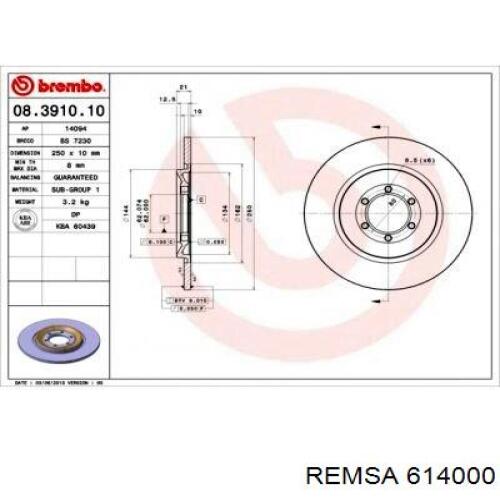 6140.00 Remsa disco de freno trasero