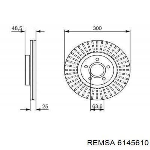 Disco de freno delantero Remsa 6145610