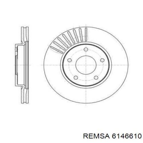 Disco de freno delantero Remsa 6146610
