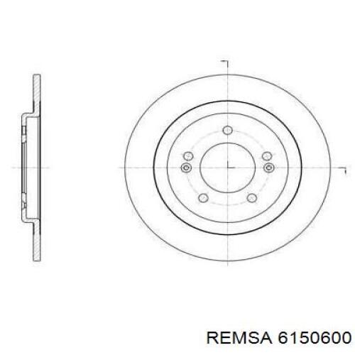 6150600 Remsa disco de freno trasero