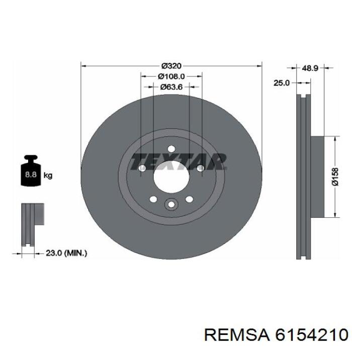 Frenos delanteros Remsa 6154210 precio, desde 55,18 EUR