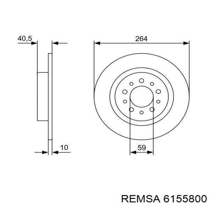 61558.00 Remsa disco de freno trasero