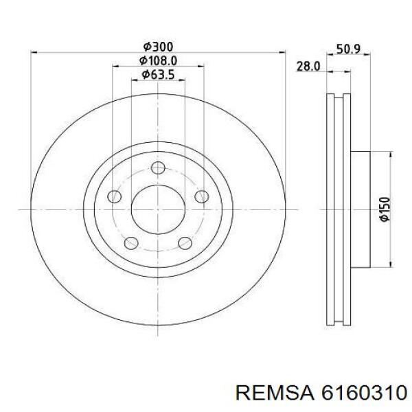 61603.10 Remsa freno de disco delantero