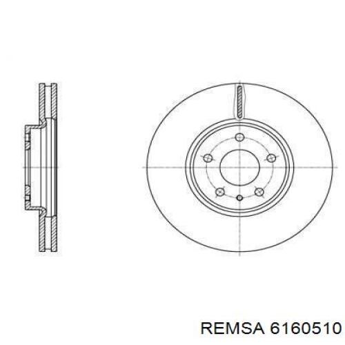 Disco de freno delantero Remsa 6160510