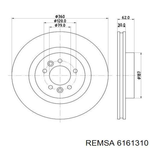 61613.10 Remsa freno de disco delantero