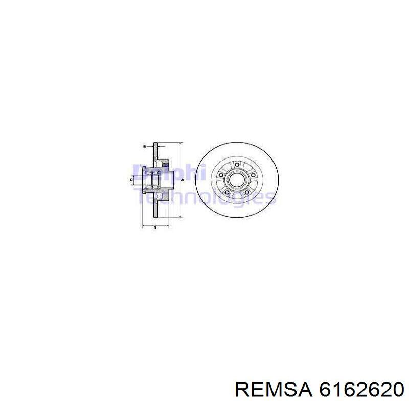 Comprar 6162620 Remsa Disco de freno trasero