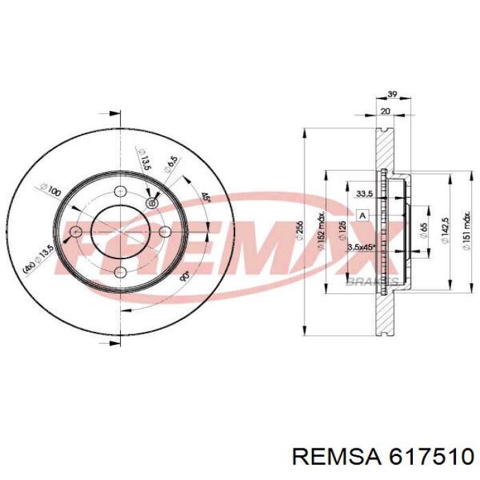 Comprar 617510 Remsa Freno de disco delantero