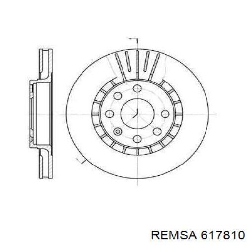 Disco de freno delantero Remsa 617810