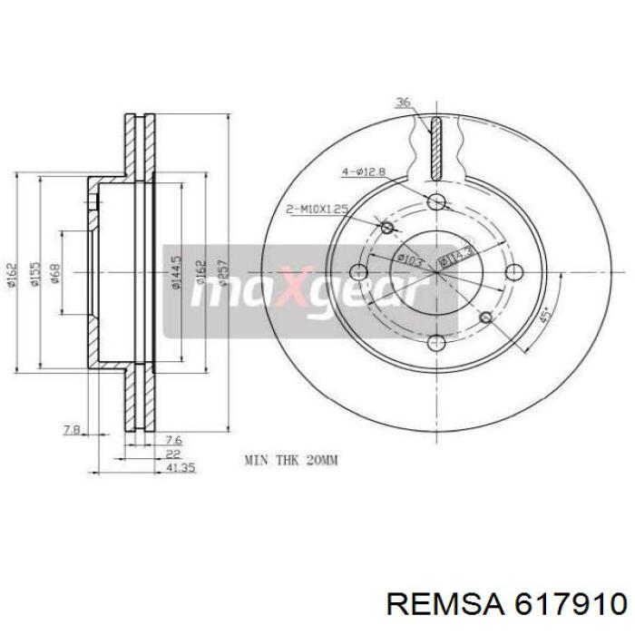 Frenos delanteros Remsa 617910 precio, desde 33,01 EUR