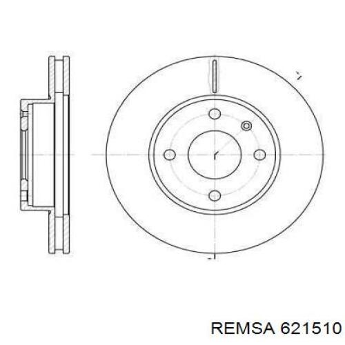 Disco de freno delantero Remsa 621510