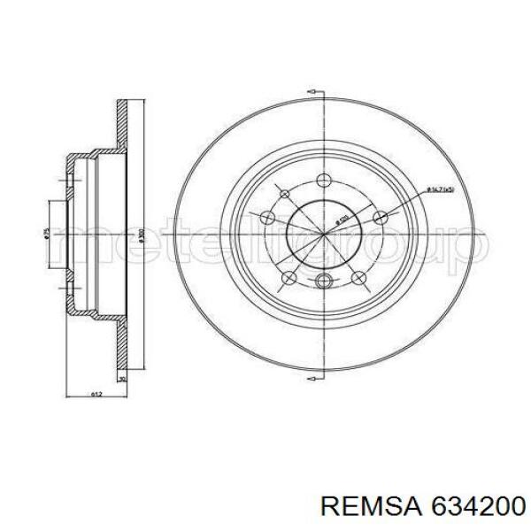 Disco de freno trasero BMW 5 E34
