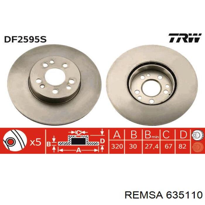 6351.10 Remsa freno de disco delantero