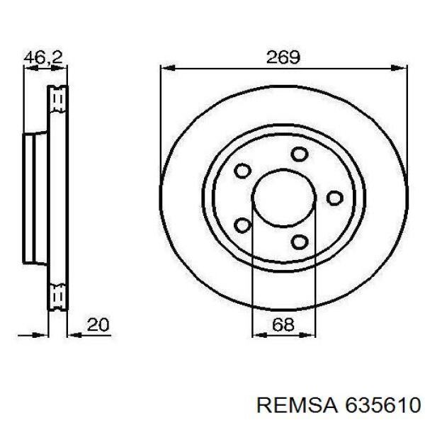 6356.10 Remsa disco de freno trasero