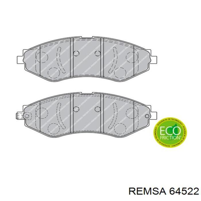 64522 Remsa pastillas de freno delanteras