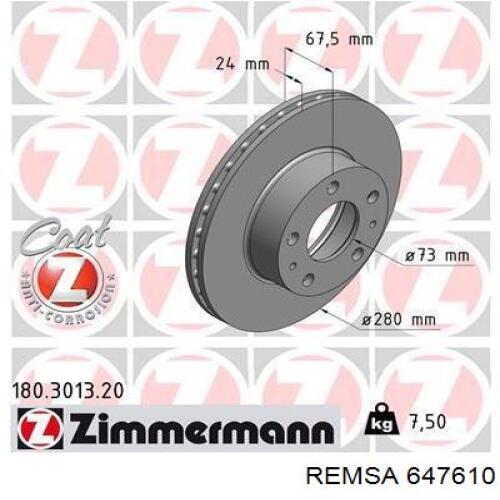 Frenos delanteros Remsa 647610 precio, desde 50,09 EUR