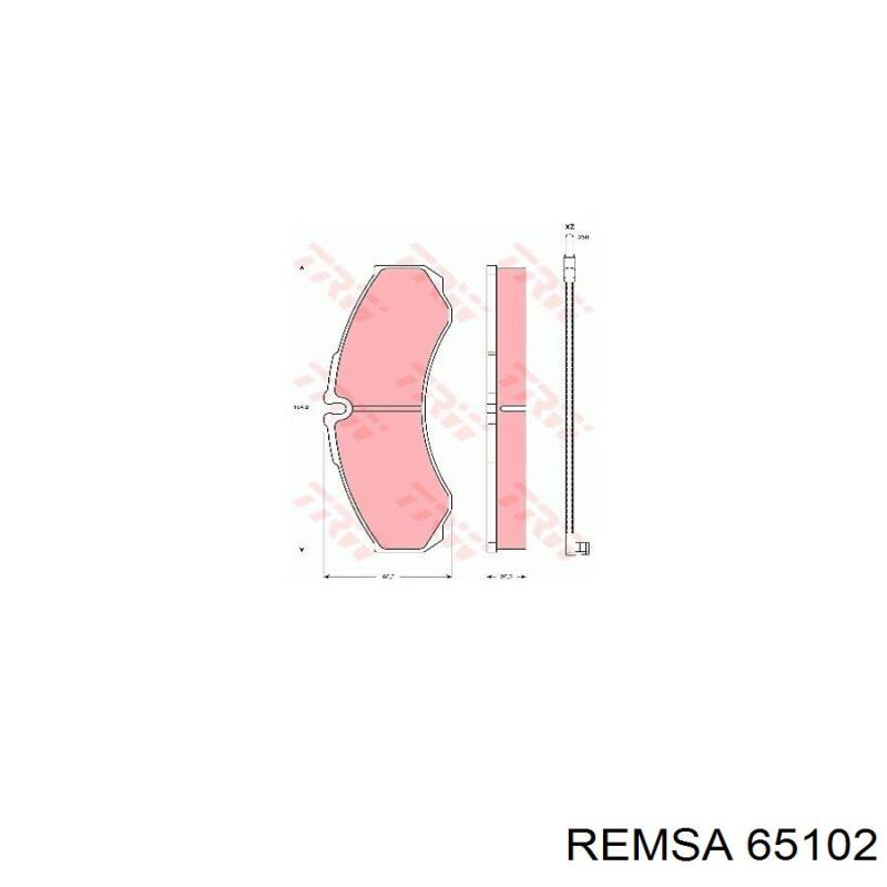 651.02 Remsa pastillas de freno traseras