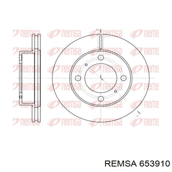 653910 Remsa freno de disco delantero