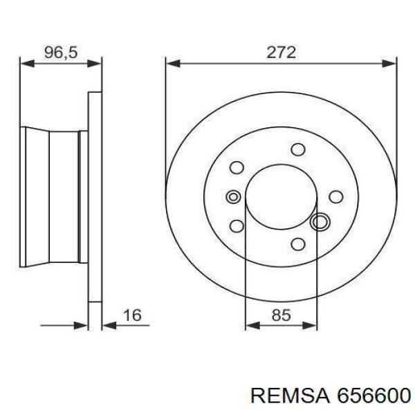 Comprar 656600 Remsa Disco de freno trasero