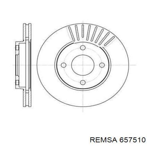 Disco de freno delantero Remsa 657510