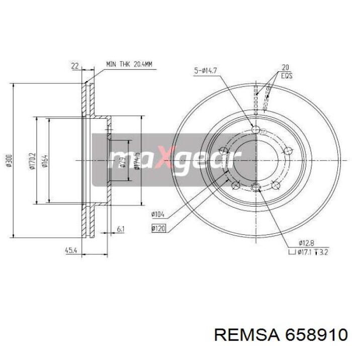 Comprar 658910 Remsa Freno de disco delantero