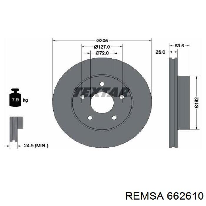 Freno de disco delantero Jeep Cherokee 2 XJ