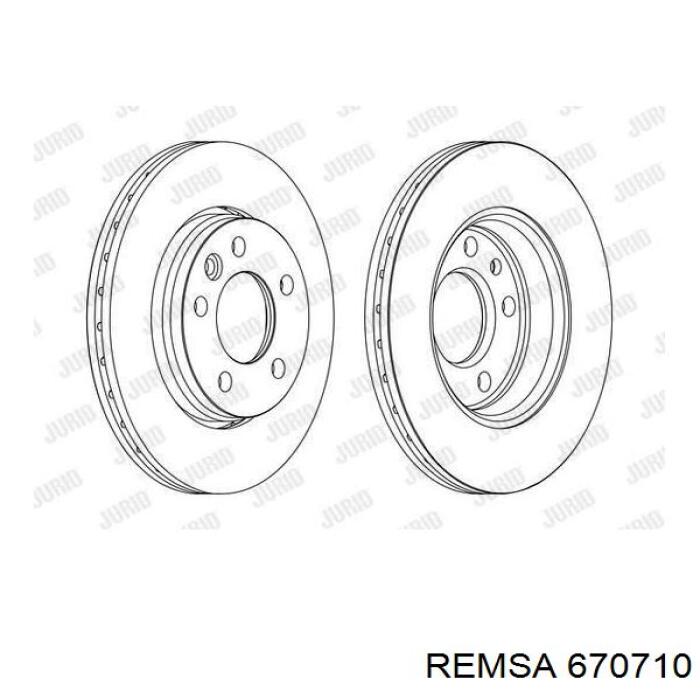 670710 Remsa Freno de disco trasero