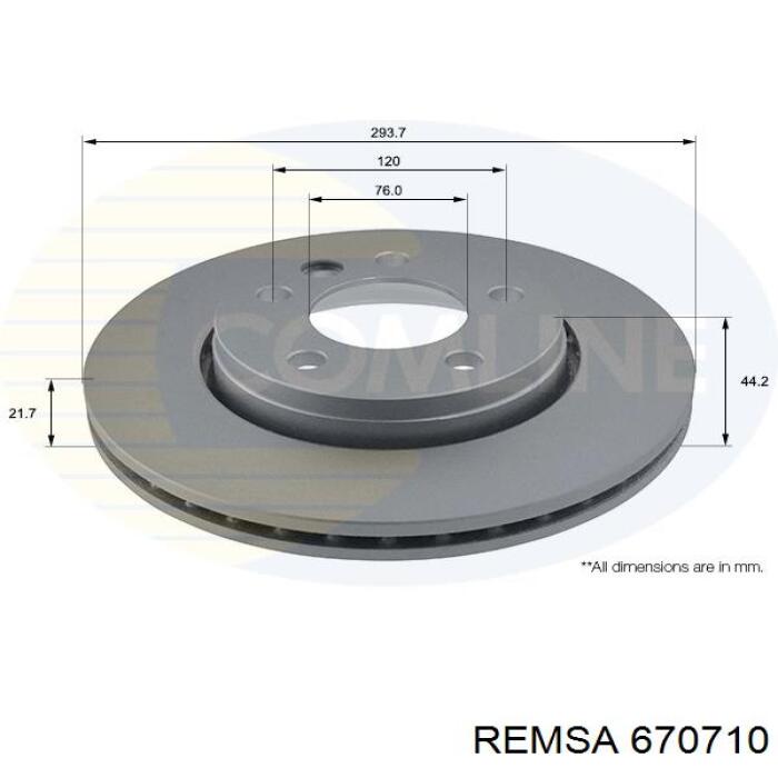 Comprar 670710 Remsa Disco de freno trasero