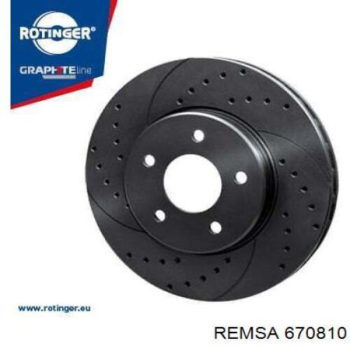 Disco de freno delantero Remsa 670810
