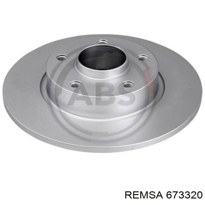 Disco de freno trasero 673320 Remsa