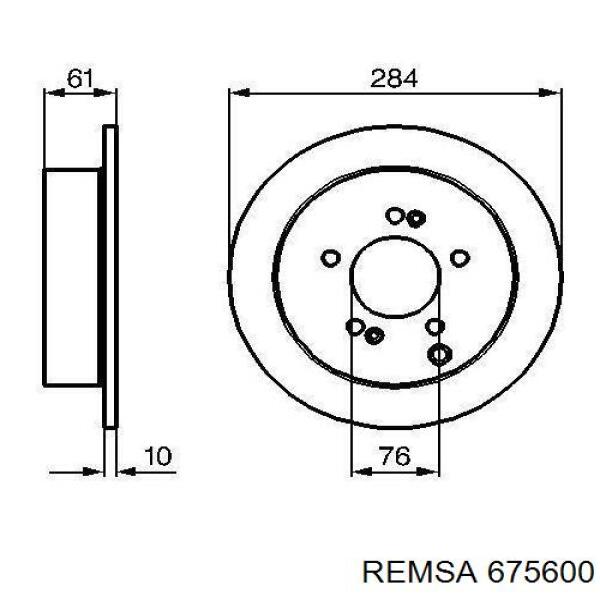 Frenos traseros Remsa 675600